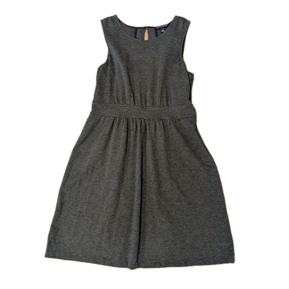 Banana Republic Charcoal Gray Ponte A Line dress Womens 14 Career Casual Capsule